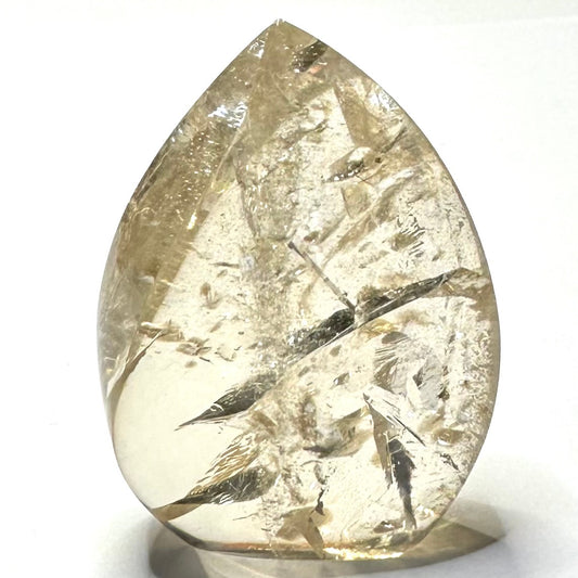 One of a Kind Citrine with Rainbow Inclusions  Flame Tower-1 3/4 x 1 1/4"