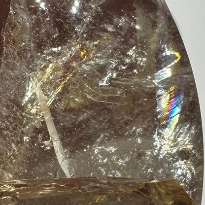 One of a Kind Citrine with Rainbow Inclusions  Flame Tower-1 3/4 x 1 1/4"