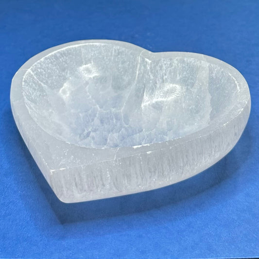 Selenite Carved Heart Bowl-1 1/2 x 5 1/2" (NC5579)

