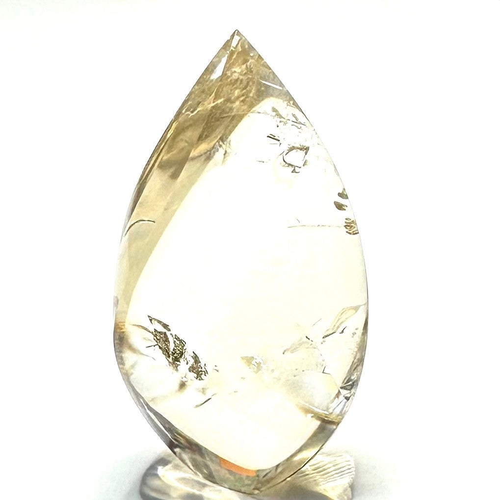 One of a Kind Citrine with Rainbow Inclusions  Flame Tower-2 1/4 x 1 1/4"