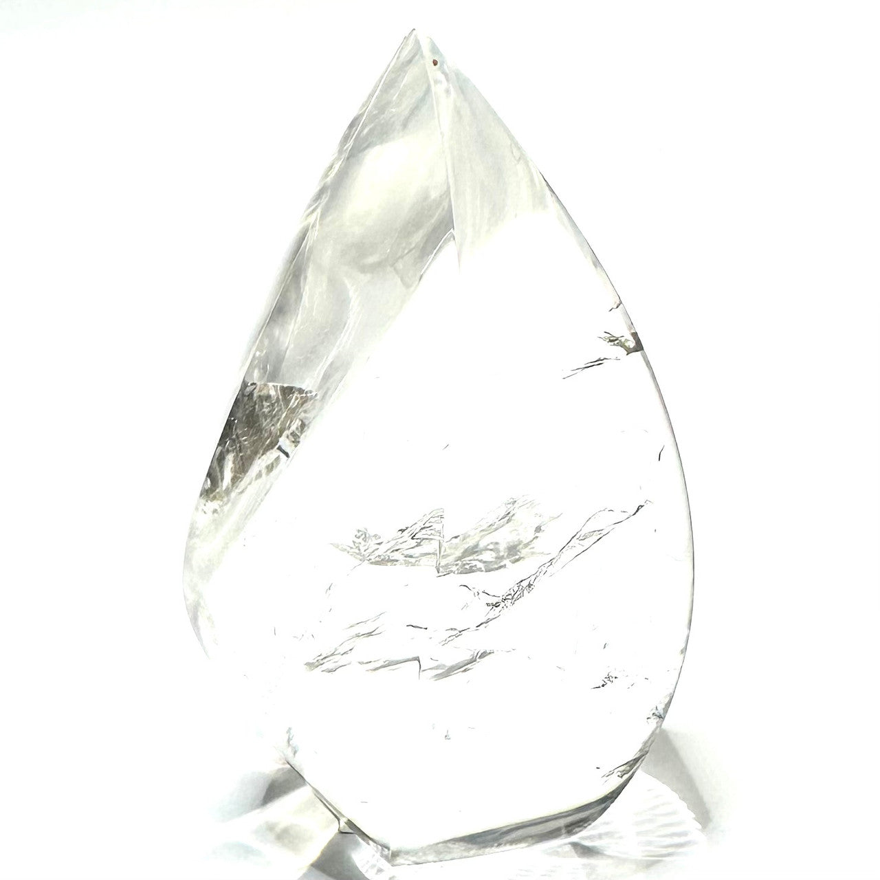 One of a Kind Quartz Crystal with Rainbow Inclusions Flame Tower-2 1/2  x 1 1/2"