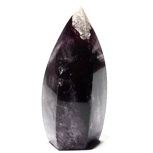 One of a Kind Trapiche Amethyst Flame Tower Stone-2 3/4 x 1" (NC5591)