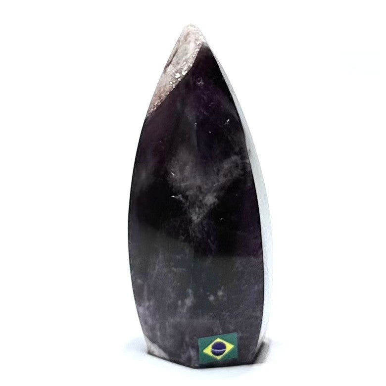 One of a Kind Trapiche Amethyst Flame Tower Stone-2 3/4 x 1" (NC5591)