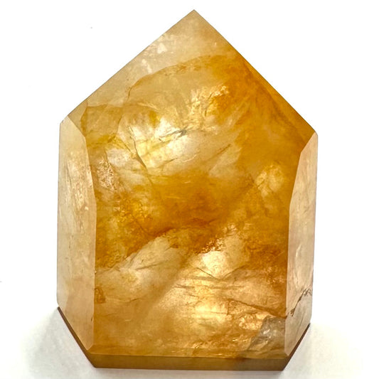 One of a Kind Golden Healer Quartz with Rainbow Inclusions Stone Tower-2 1/4 x 1 3/4"