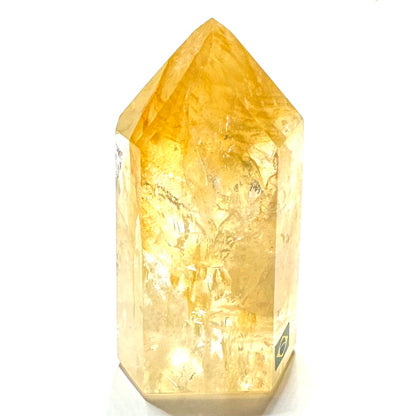 One of a Kind Golden Healer Quartz with Rainbow Inclusions Stone Tower-2 3/4 x 1 1/2"-NC6670