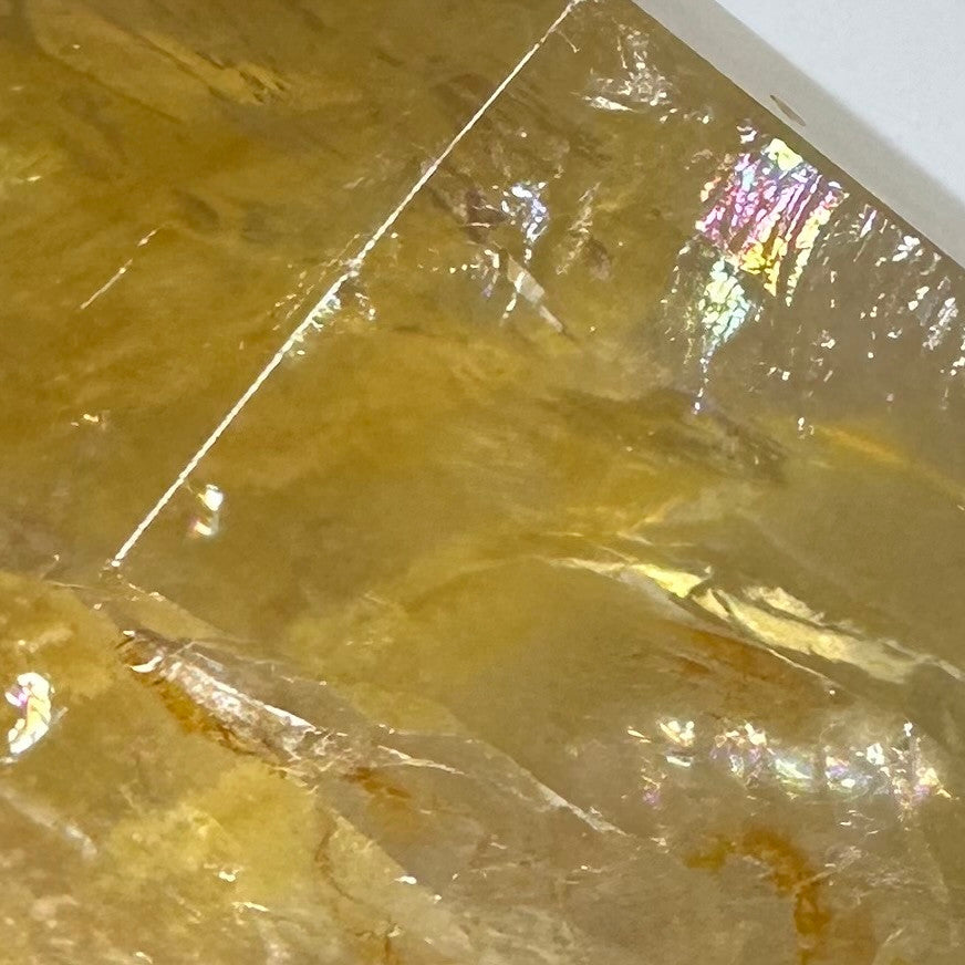 One of a Kind Golden Healer Quartz with Rainbow Inclusions Stone Tower-2 3/4 x 1 1/2"-NC6670