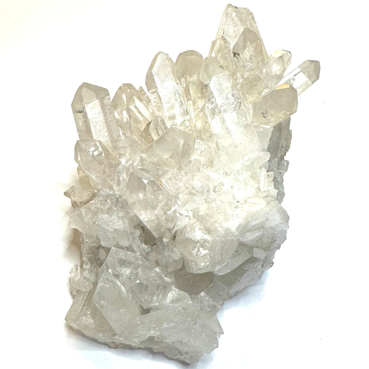 One of a Kind Quartz Crystal with Rainbow Inclusions Cluster-4 1/2 x 3"