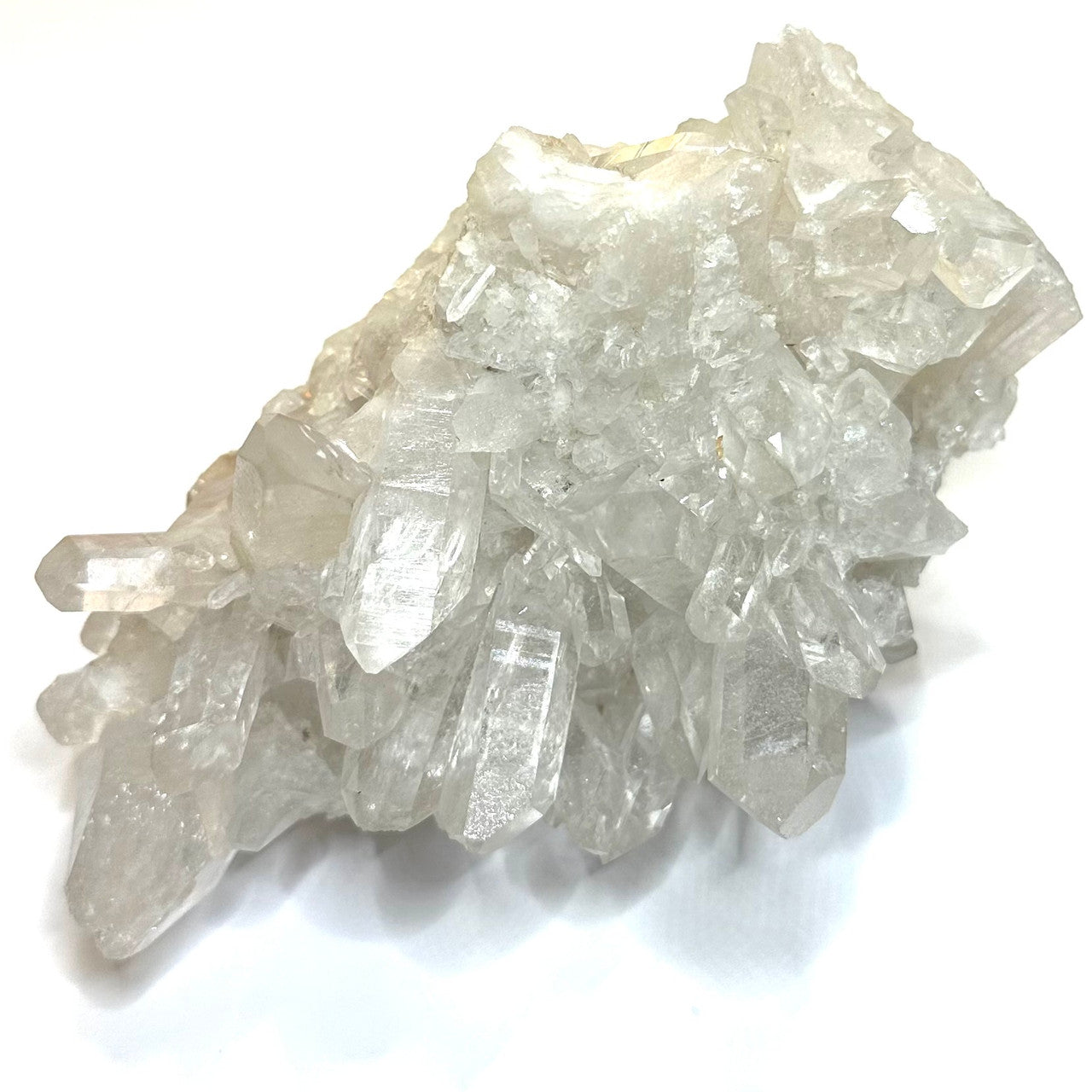 One of a Kind Quartz Crystal with Rainbow Inclusions Cluster-4 1/2 x 3"