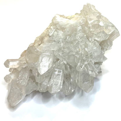 One of a Kind Quartz Crystal with Rainbow Inclusions Cluster-4 1/2 x 3"