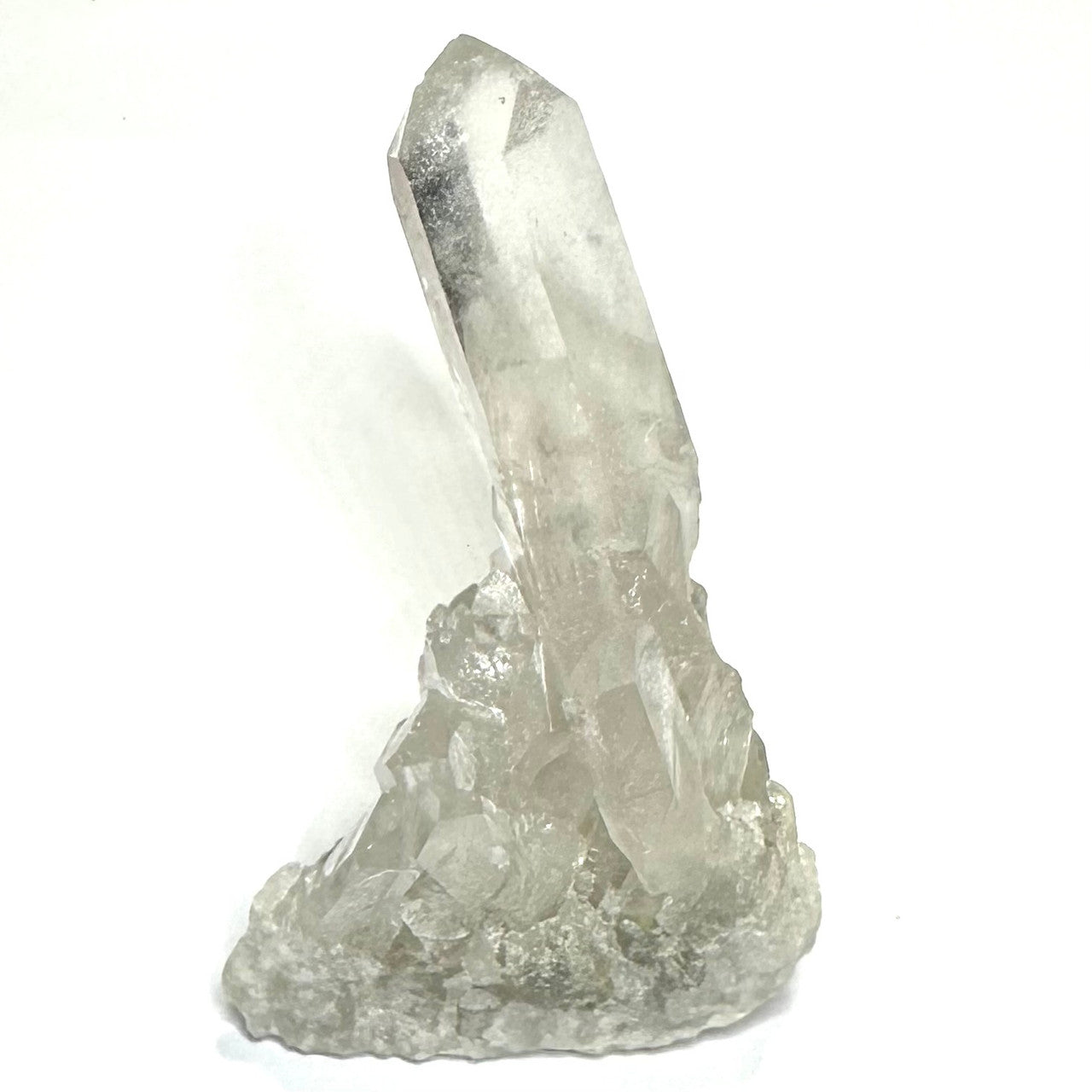 One of a Kind Quartz Crystal with Rainbow Inclusions Cluster-4 1/2 x 2 1/2"