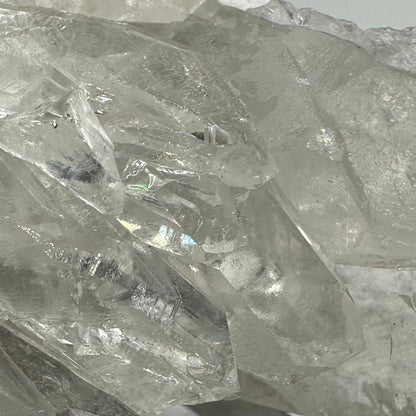 One of a Kind Quartz Crystal with Rainbow Inclusions Cluster-4 1/2 x 2 1/2"