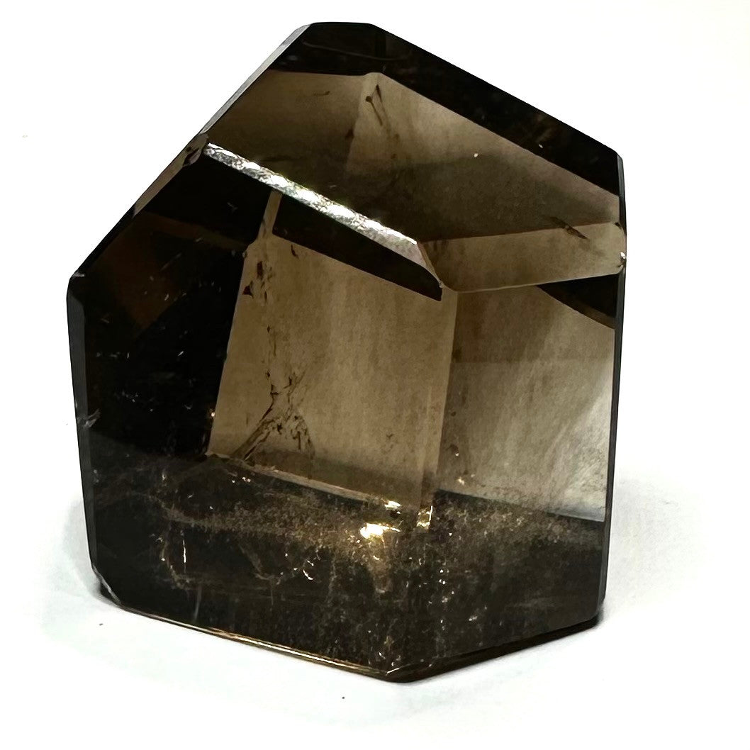 One of a Kind Smokey Quartz Freeform Faceted Stone-35 x 28mm (NC5629)