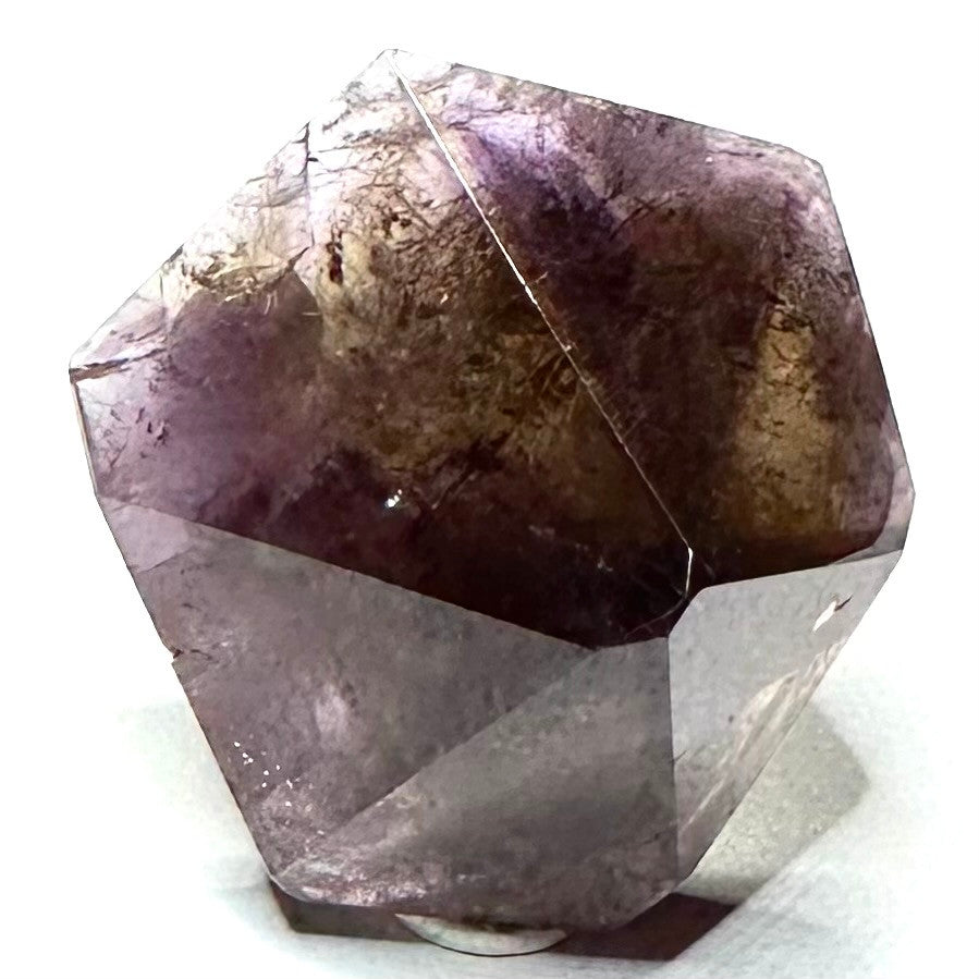 One of a Kind Ametrine with Pyrite & Rainbow Inclusions Freeform Stone-1 3/4 x 1 1/2"