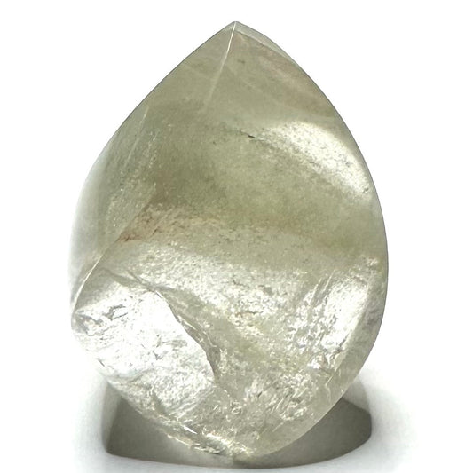 One of a Kind Phantom Quartz Crystal with Rainbow Inclusions Flame Tower-1 3/4 x 1 1/2"