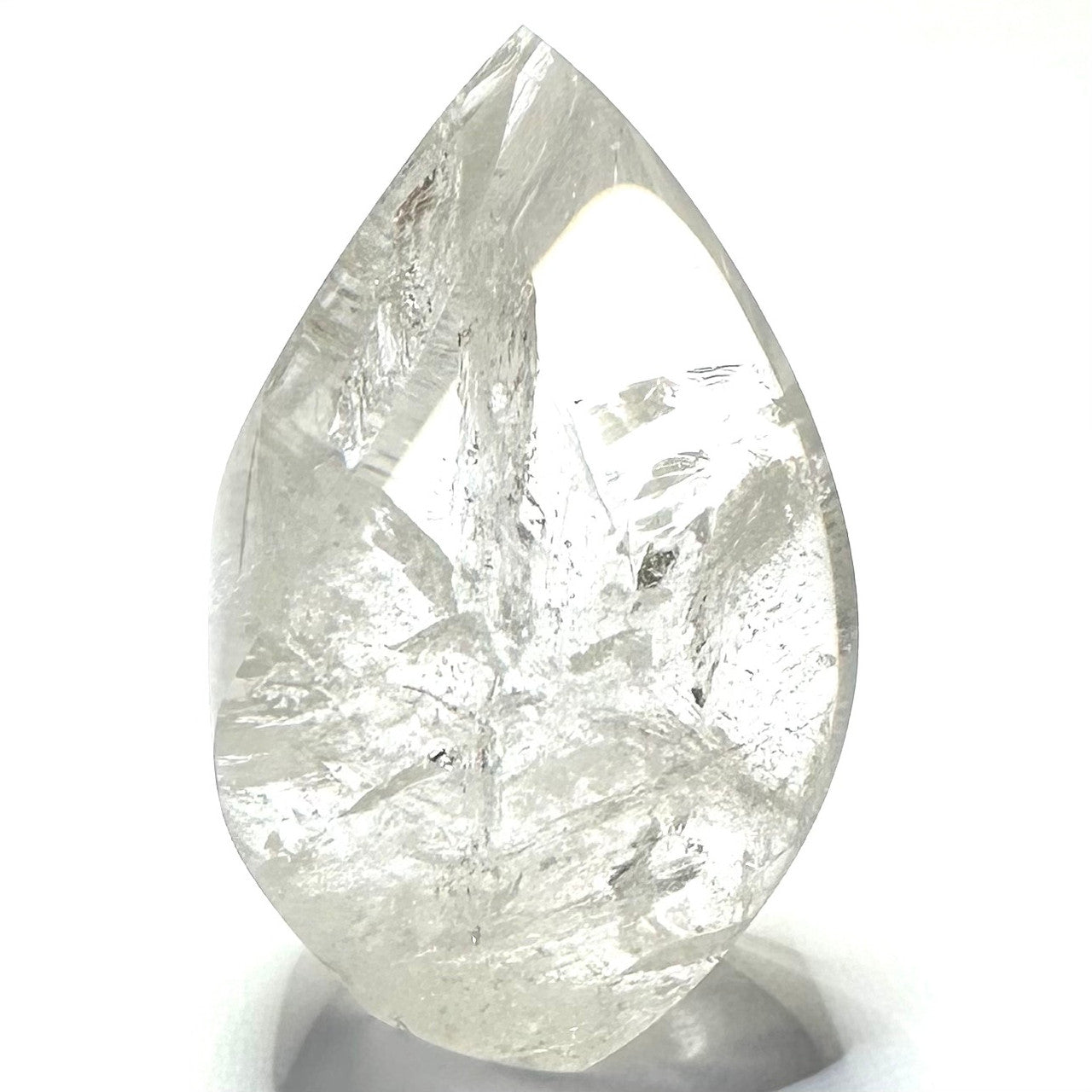 One of a Kind Quartz Crystal with Rainbow Inclusions Flame Tower-3 1/2 x 2"