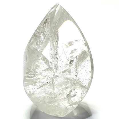 One of a Kind Quartz Crystal with Rainbow Inclusions Flame Tower-3 1/2 x 2"