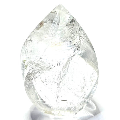 One of a Kind Quartz Crystal with "God's Fingerprint" Rainbow Inclusions Flame Tower-3 3/4 x 2 1/2"