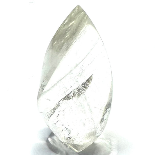 One of a Kind Quartz Crystal with "God's Fingerprint" and Rainbow Inclusions Flame Tower-2 1/2 x 1 1/4"