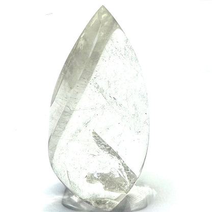 One of a Kind Quartz Crystal with "God's Fingerprint" and Rainbow Inclusions Flame Tower-2 1/2 x 1 1/4"