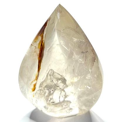 One of a Kind Golden Healer Quartz with Rainbow Inclusions Flame Tower-3 1/2 x 2 1/2"