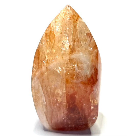 One of a Kind Fire Quartz with Rainbow Inclusions Flame Tower-3 3/4 x 2"