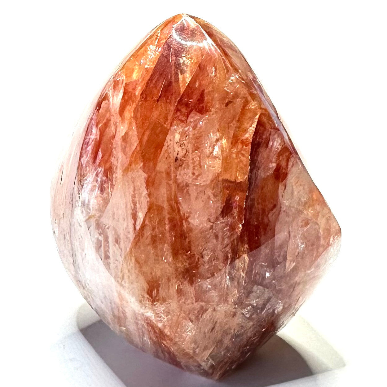 One of a Kind Fire Quartz with Rainbow Inclusions Flame Tower-3 x 2 1/2"
