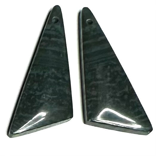 One of a Kind Indonesian Jade Pendant/Earring Pair-30 x 12mm-SP6816