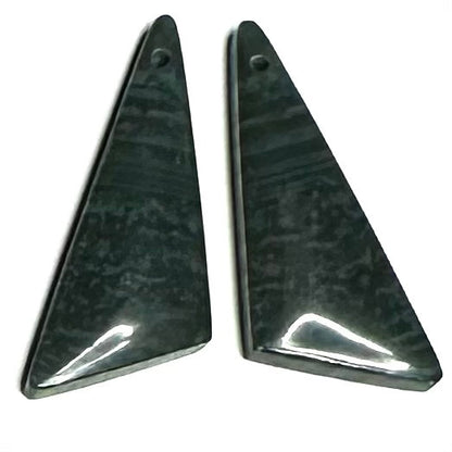 One of a Kind Indonesian Jade Pendant/Earring Pair-30 x 12mm-SP6816