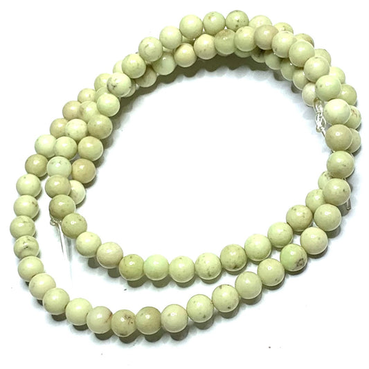 Australian Lemon Chrysoprase Round Beads-4mm (SP4025)
