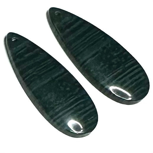 One of a Kind Indonesian Jade Pendant/Earring Pair-30 x 12mm-SP6820