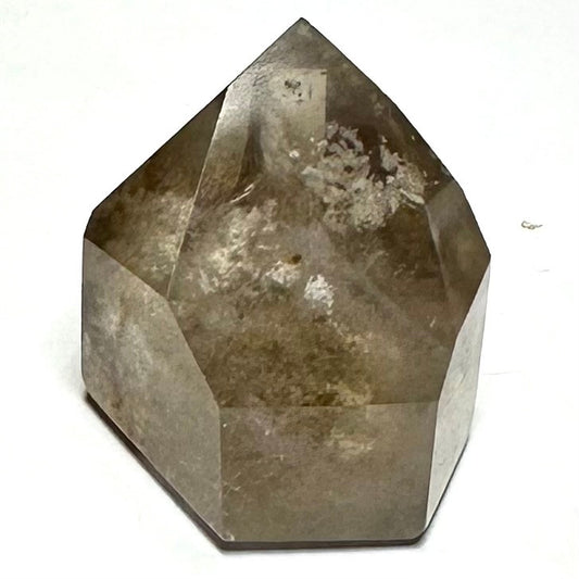 One of a Kind Smokey Garden Quartz with Rainbow Inclusions Mini Stone Tower- 1 1/4 x 1 1/4"