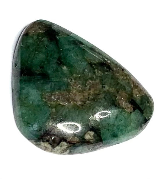 One of a Kind Emerald Matrix Freeform Cabochon-30 x 27mm-AAA Grade (CAB4047)