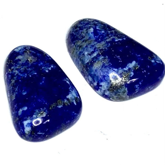 One of a Kind Banded Lapis Cabochon Pair-21 x 15mm-AA Grade (CAB4074)