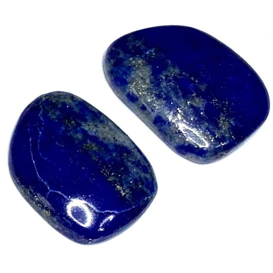 One of a Kind Banded Lapis Cabochon Pair-18 x 14mm-AA Grade (CAB4076)
