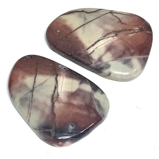 One of a Kind Porcelain Jasper Freeform Cabochon Pair-28 x 16mm-AAA Grade (CAB4088)
