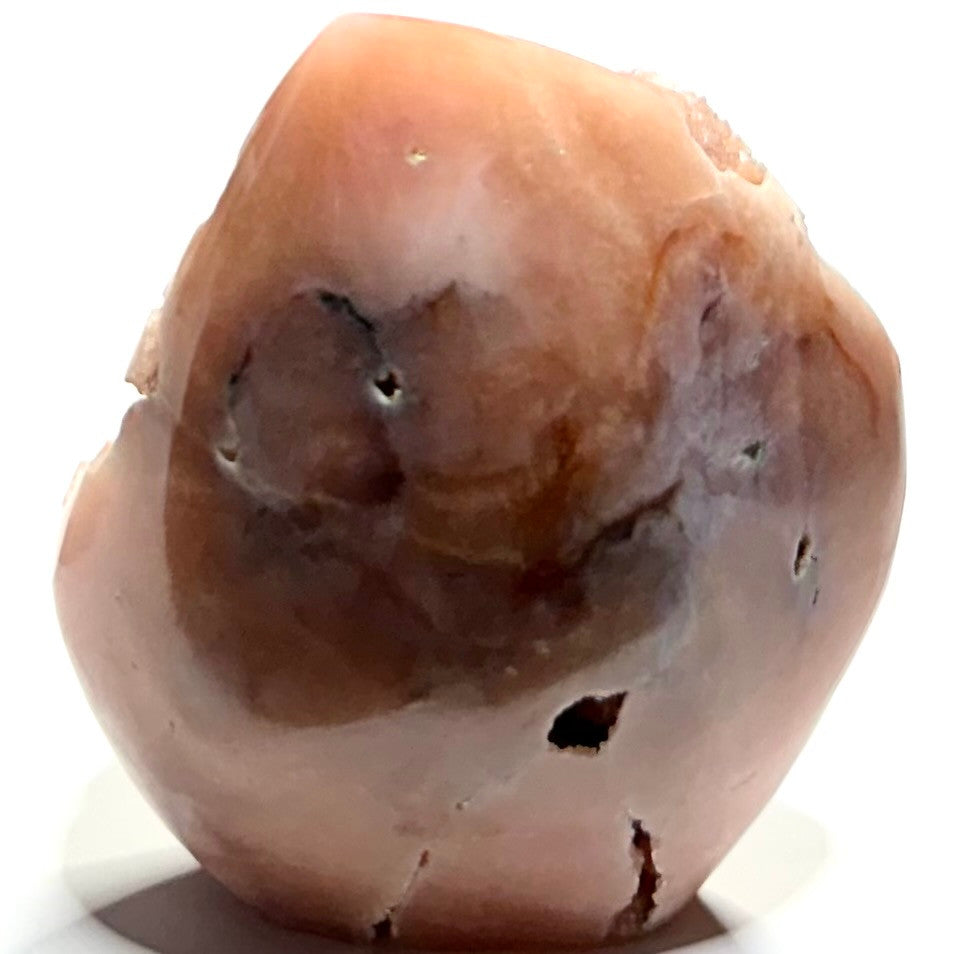 One of a Kind Pink Amethyst Druzy Flame Tower-3 1/4 x 2 1/2"