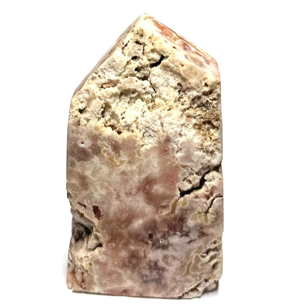 One of a Kind Pink Amethyst Druzy Cluster Flame Tower-4 1/2 x 2 1/2"