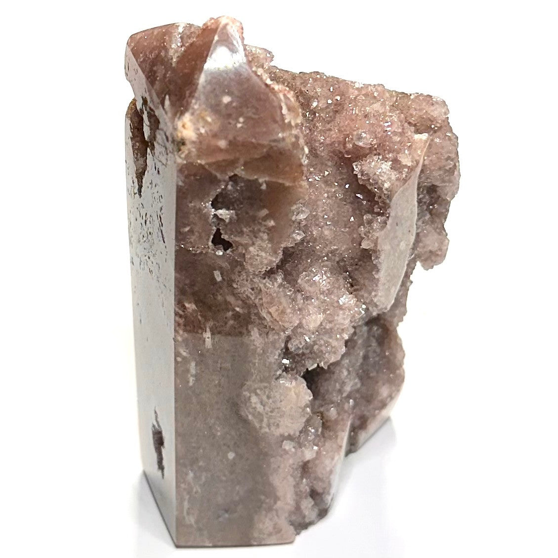 One of a Kind Pink Amethyst Druzy Cluster Tower-4 1/2 x 2 1/2"-NC6871