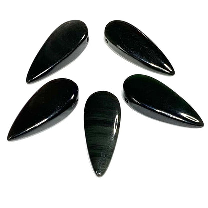 Rainbow Obsidian Dagger Drilled Focal Beads-30 x 12mm-AA Grade (SP4095)