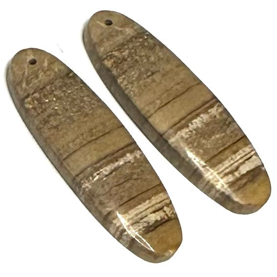One of a Kind Desert Jasper Earring/Pendant Pair-37 x 11mm-SP6907