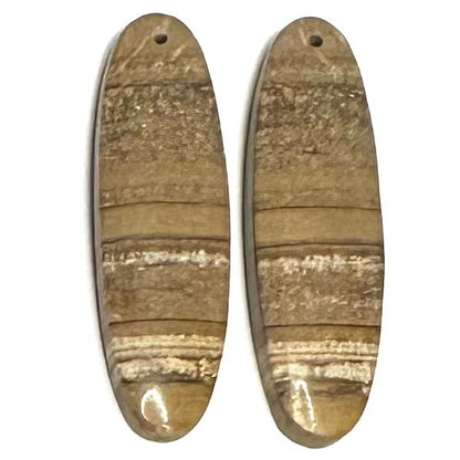 One of a Kind Desert Jasper Earring/Pendant Pair-37 x 11mm-SP6907