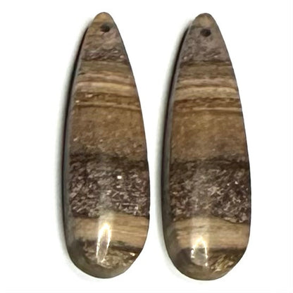 One of a Kind Desert Jasper Earring/Pendant Pair-34 x 12mm-SP6912