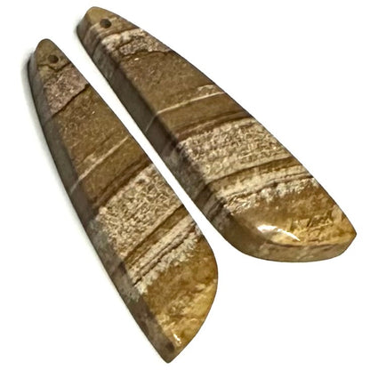 One of a Kind Desert Jasper Earring/Pendant Pair-37 x 12mm-SP6913