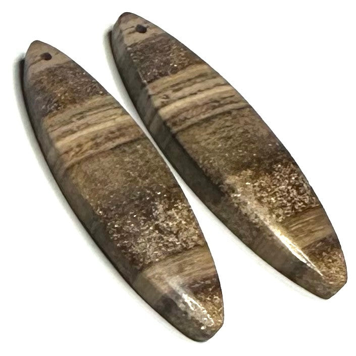 One of a Kind Desert Jasper Earring/Pendant Pair-37 x 11mm-SP6917