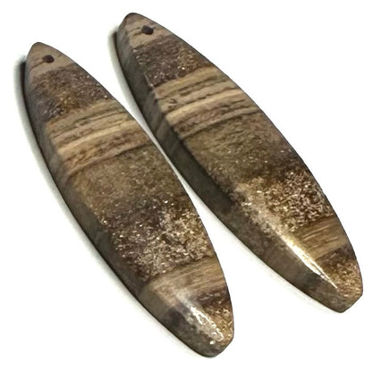 One of a Kind Desert Jasper Earring/Pendant Pair-37 x 11mm-SP6917