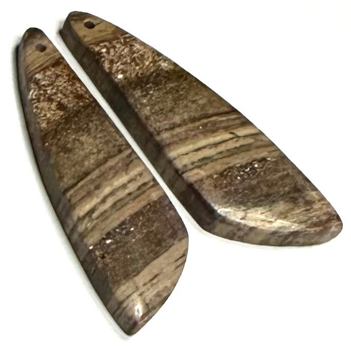 One of a Kind Desert Jasper Earring/Pendant Pair-37 x 12mm-SP6923