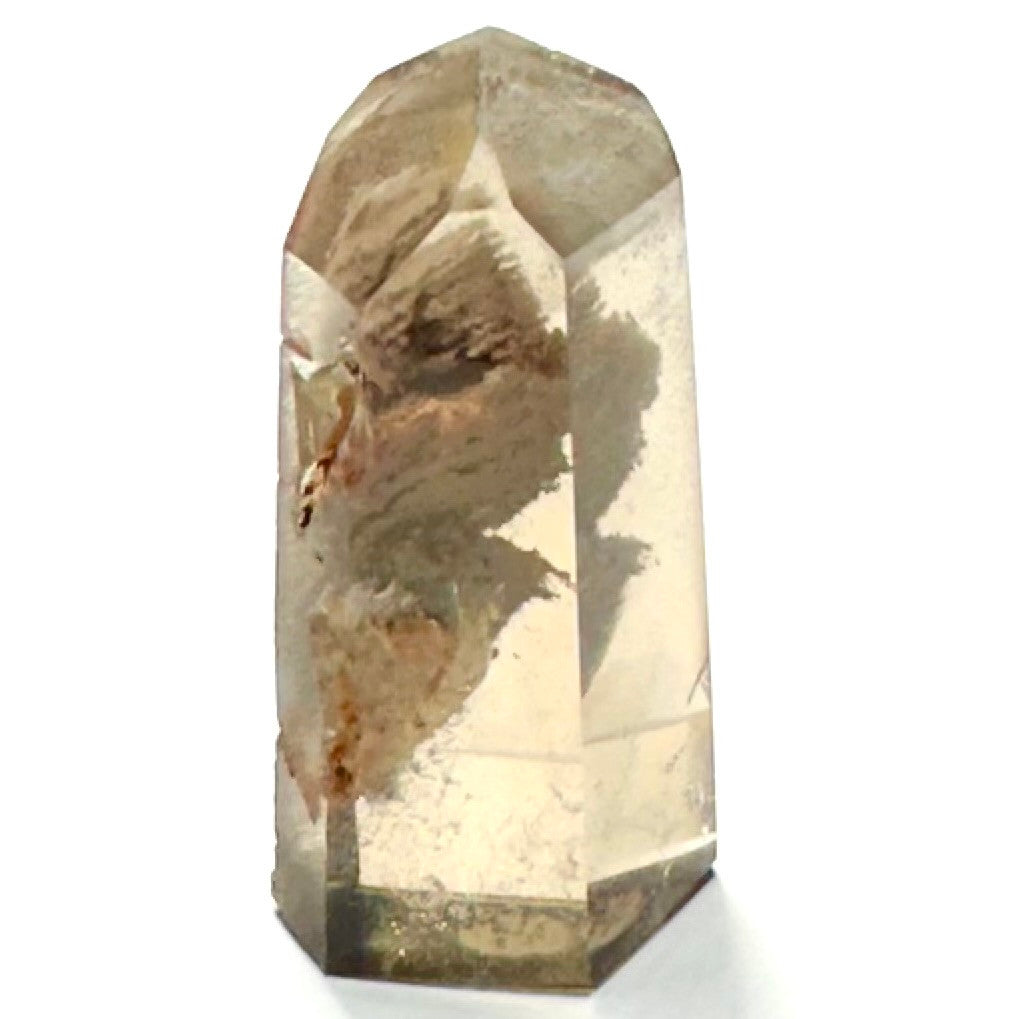 One of a Kind Smokey Garden Quartz with Rainbow Inclusions Mini Stone Tower-1 1/2 x 3/4"