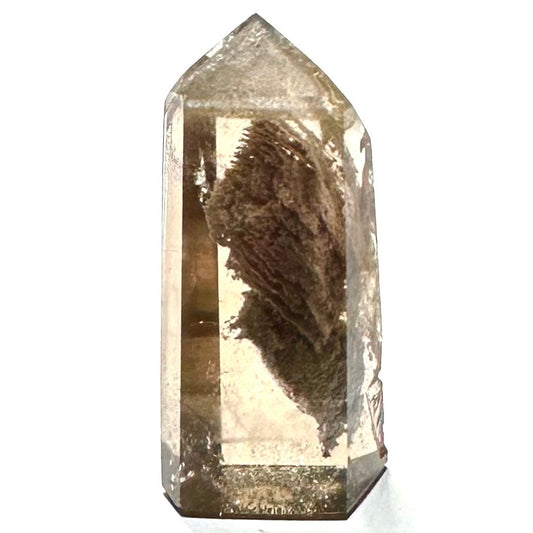One of a Kind Smokey Garden Quartz with Rainbow Inclusions Mini Stone Tower-1 1/2 x 3/4"