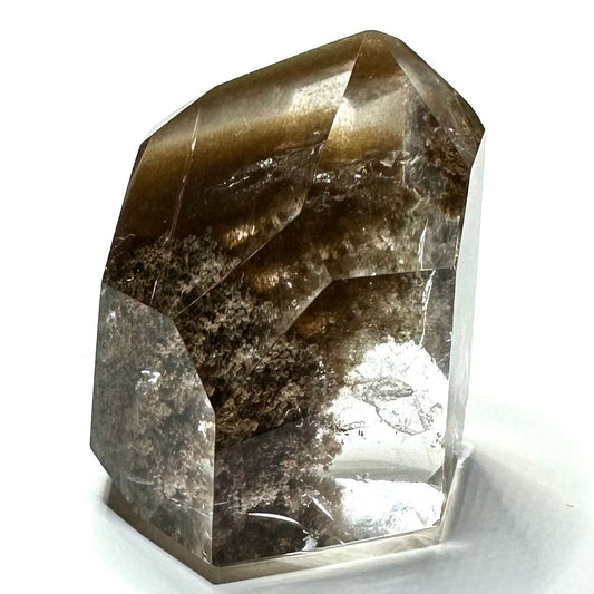 One of a Kind Smokey Garden Quartz with Rainbow Inclusions Mini Stone Tower-1 3/4 x 1 1/4