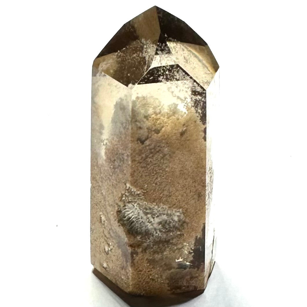 One of a Kind Smokey Garden Quartz  Mini Stone Tower-1 3/4 x 3 /4"